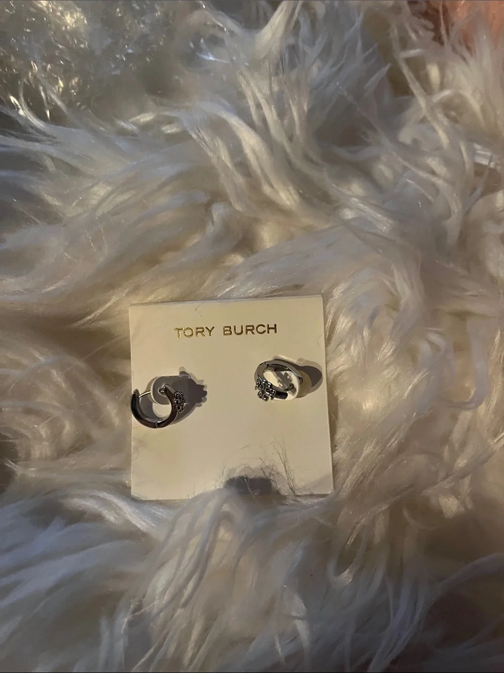 Women silver hoop Tory Burch